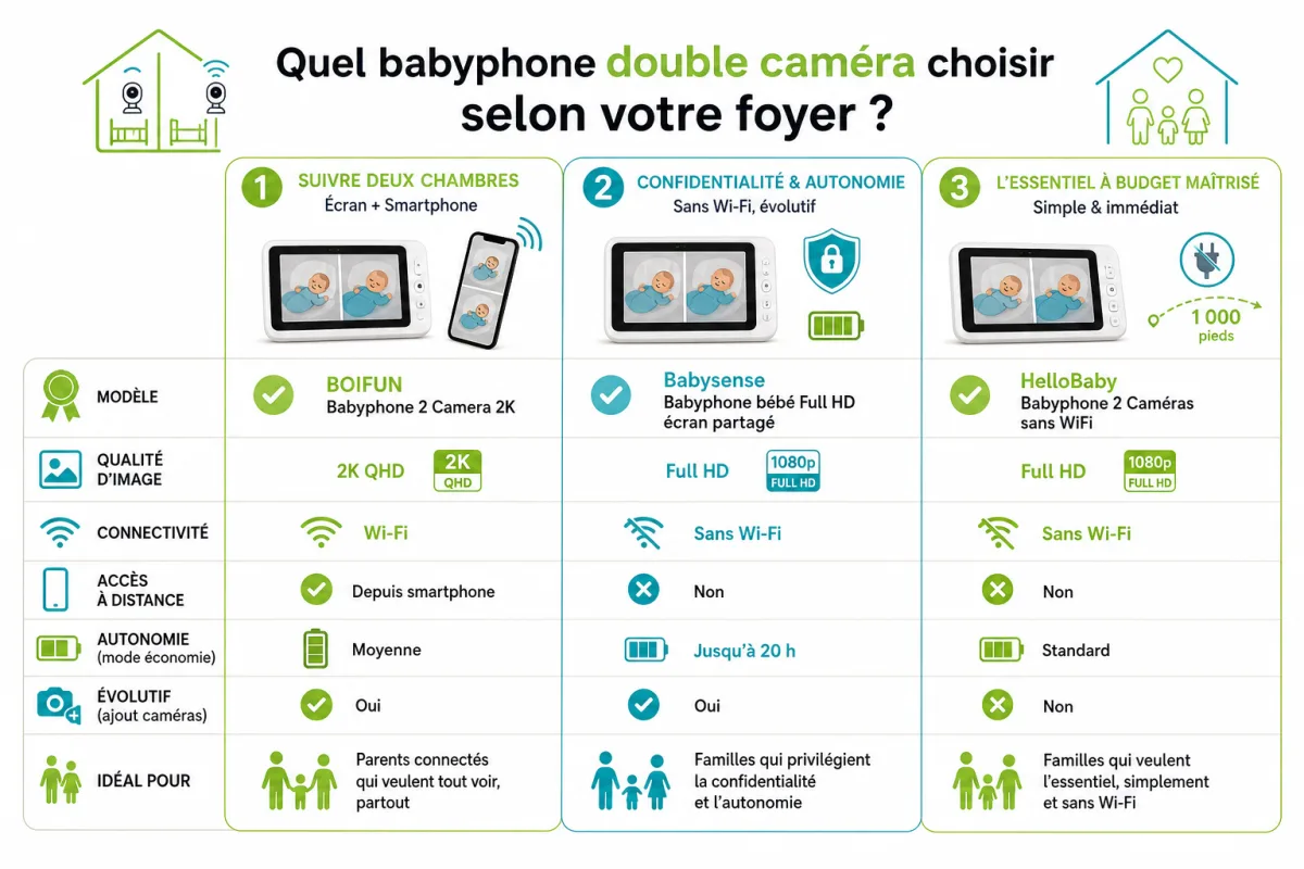 Arbitrages entre connexion, double affichage, autonomie et surveillance à distance selon chaque foyer