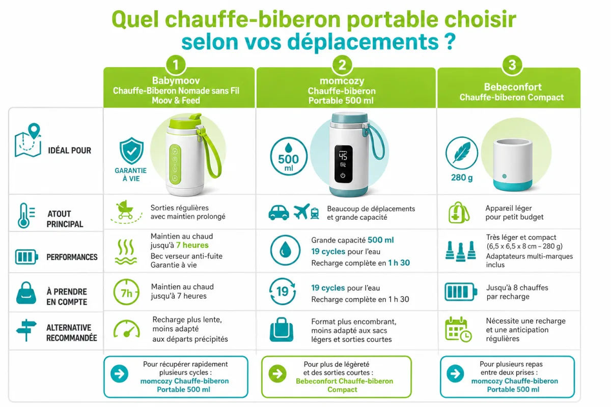 Les arbitrages entre autonomie, chauffe, capacité et fréquence des déplacements avec bébé
