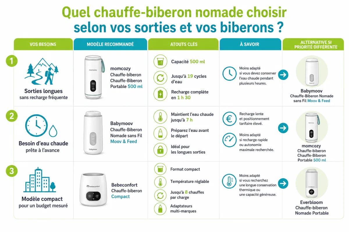 Les principaux arbitrages entre autonomie, vitesse, compatibilité, entretien et fréquence des déplacements