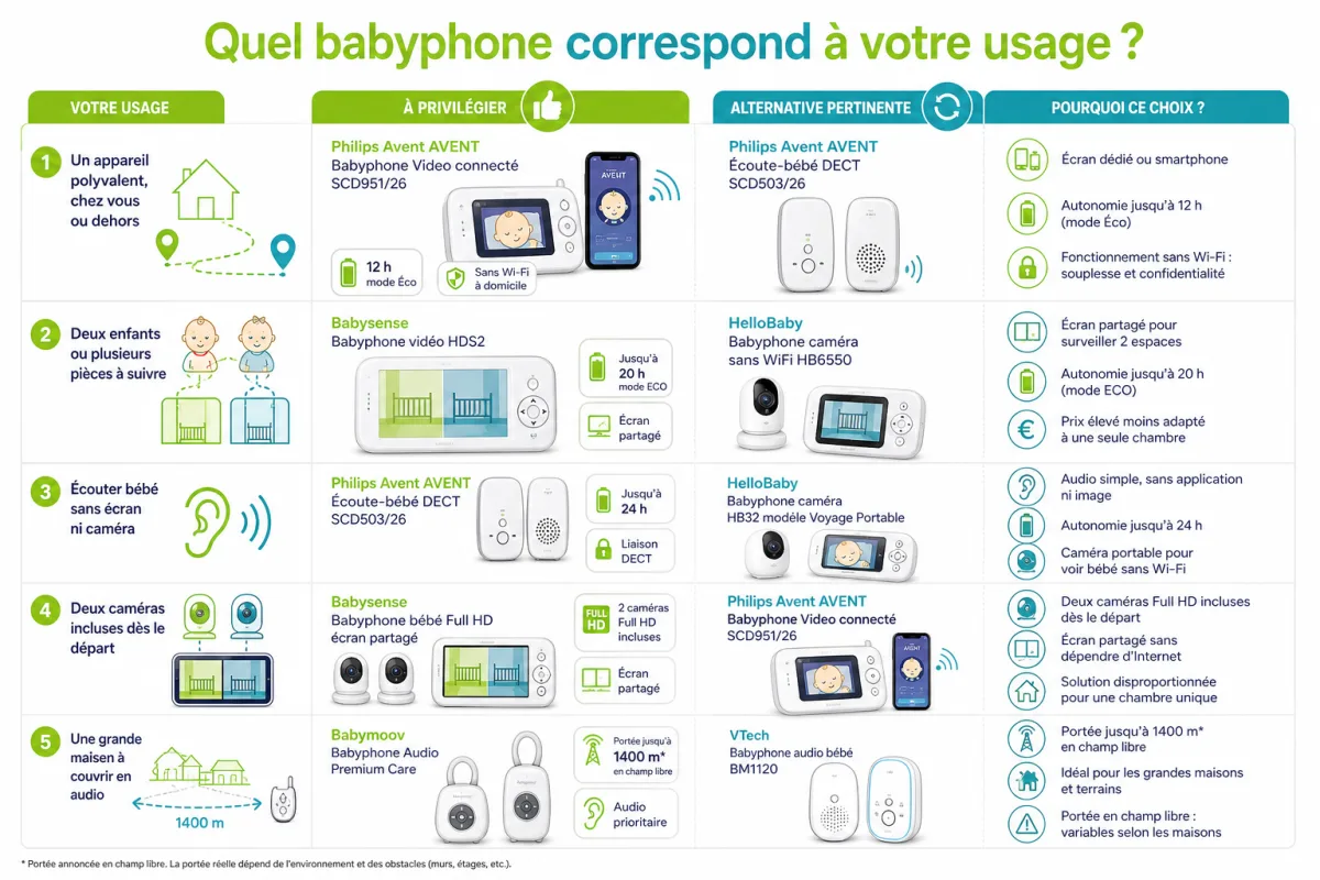 Arbitrages entre connexion, autonomie, surveillance et budget selon vos nuits et votre logement