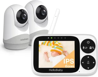 HelloBaby Babyphone 2 Caméras sans WiFi