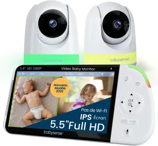 Babysense Babyphone bébé Full HD écran partagé