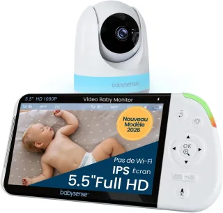 Babysense Babyphone bébé Full HD écran partagé