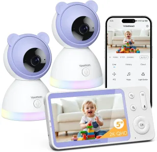 YESIMOM Babyphone 2K 5" Babyphone Camera