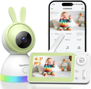 YESIMOM Babyphone 1080P Camera 360° PTZ