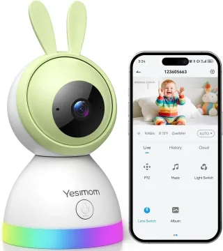 YESIMOM Babyphone 1080P Camera 360° PTZ