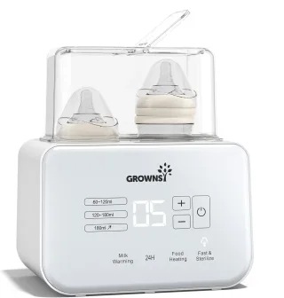 GROWNSY Chauffe-biberon Double Bébé 9-en-1